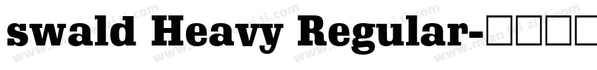 swald Heavy Regular字体转换